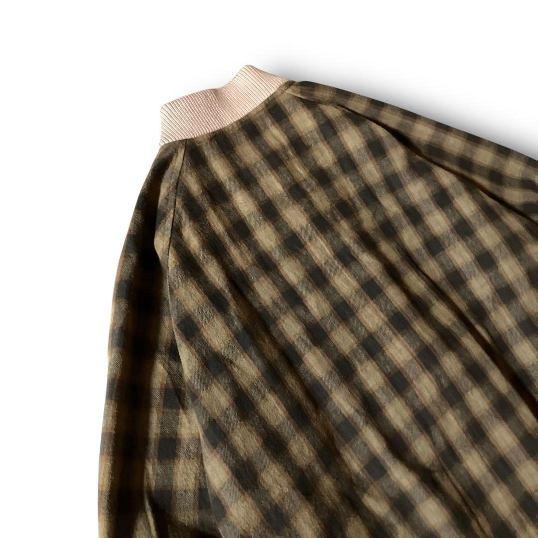 ウールリッチWoolrichチェックブルゾンボンバージャケットCBOYブラウンM