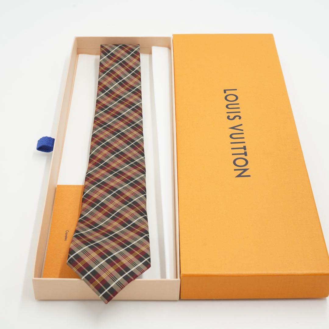 ✨新品未使用✨　LOUIS VUITTON ネクタイ　チェック　クリスマスカラー