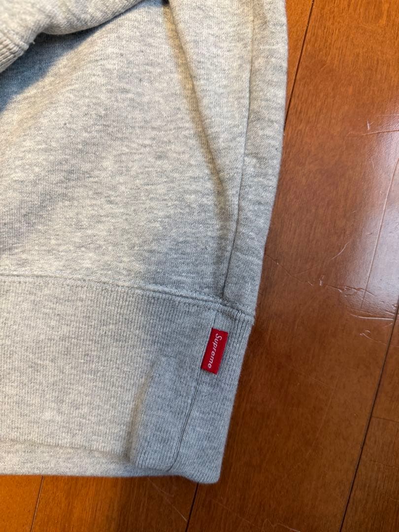 Supreme パーカー シュプリーム　フードロゴ　グレー
