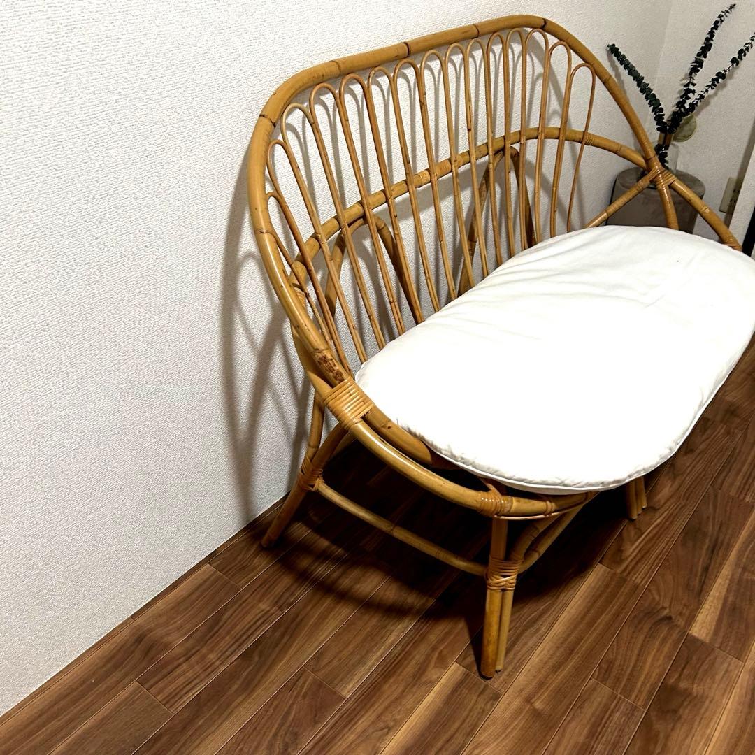 t*6様 【今週まで！】unico ラタンチェア　ソファ カージュ　ウニコ 2人