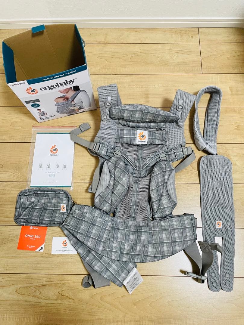 ergobaby OMNI 360 抱っこ紐 グレー・チェック柄