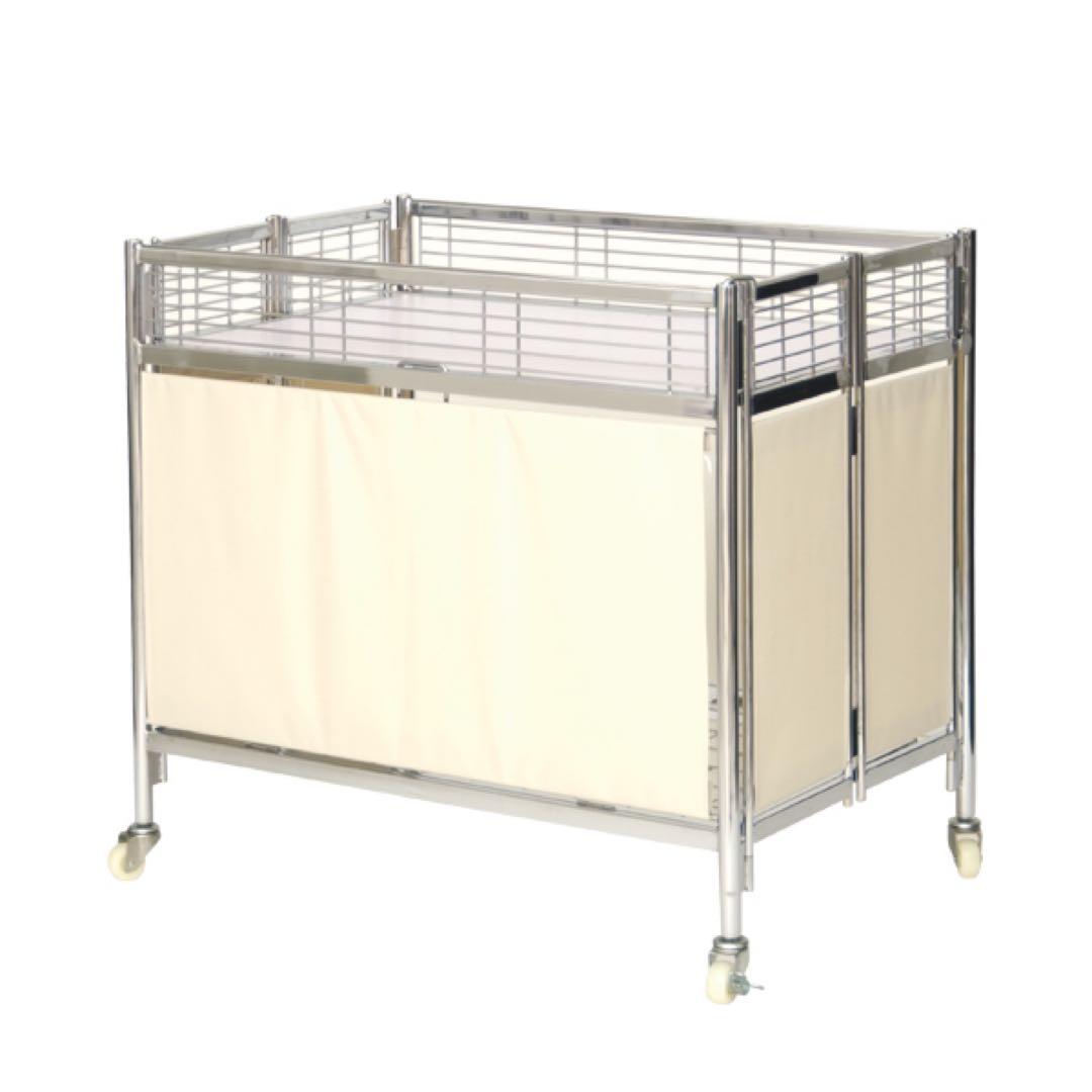 中折れ式ワゴン アイボリー W900　店舗用品　陳列什器　セールワゴン