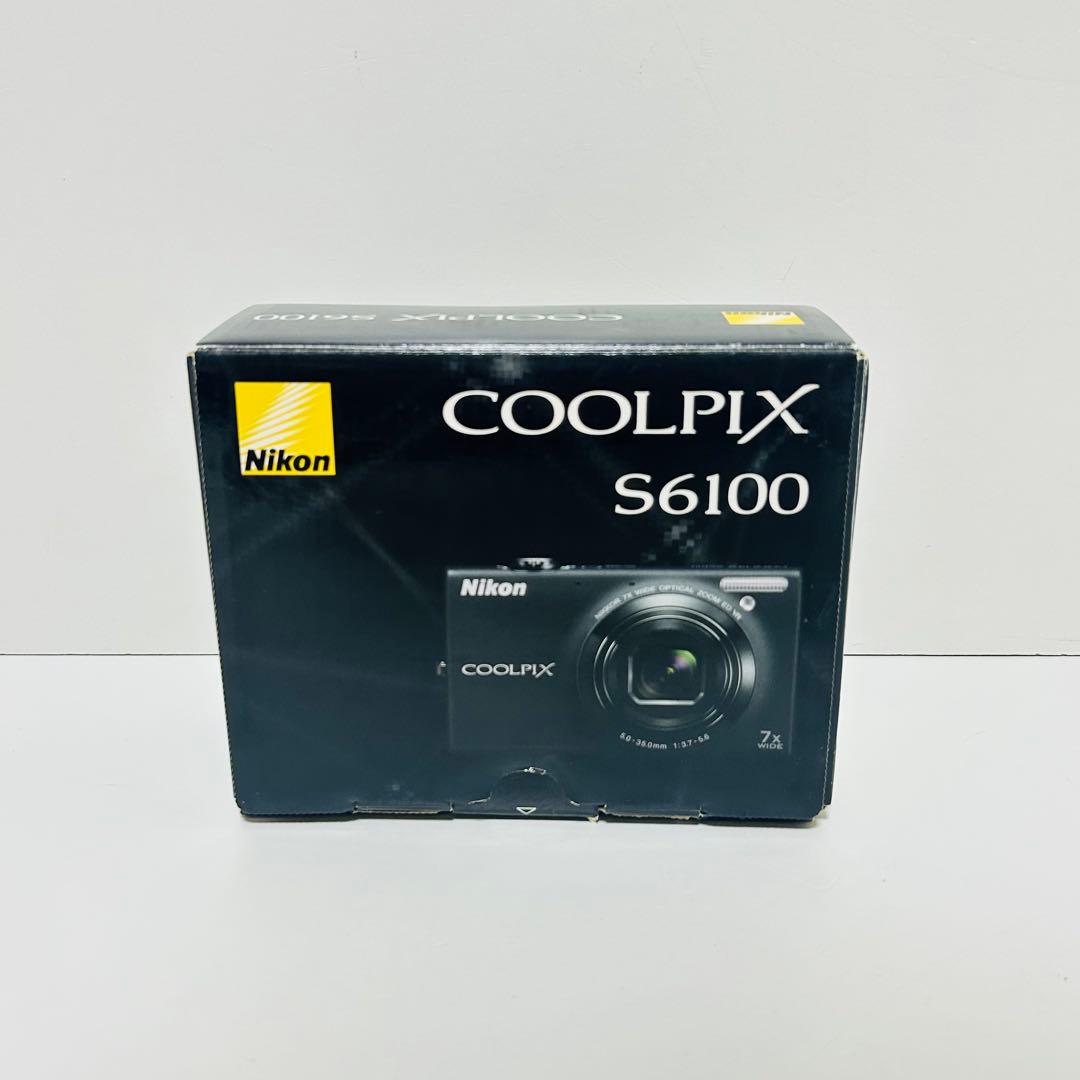 【美品】Nikon COOLPIX S6100 コンデジ ブラック 付属品完備