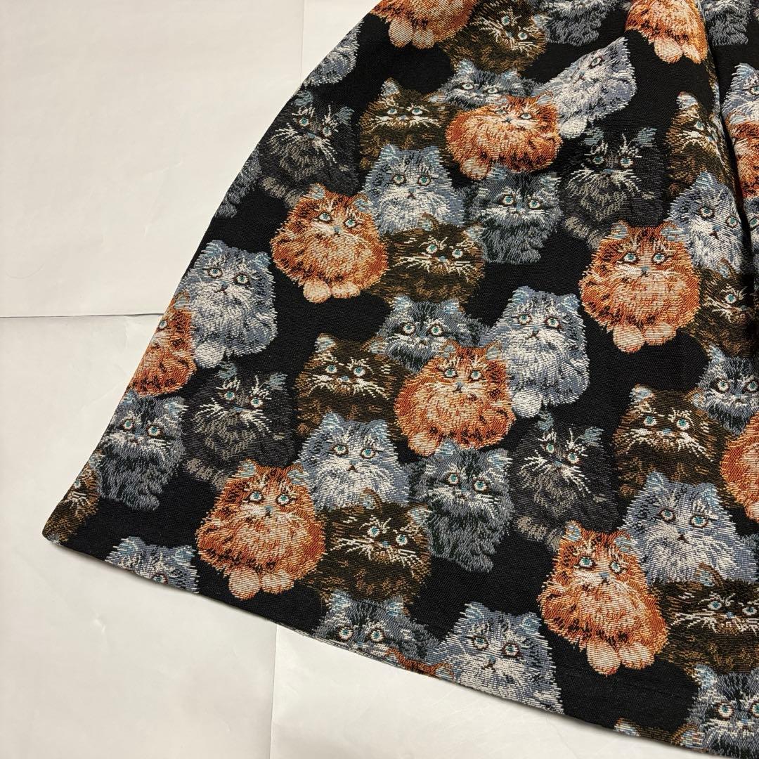 mmts マミタス BEAMS ビームス 猫がいっぱいスカート ゴブラン織り