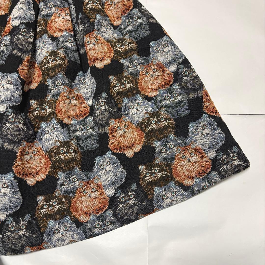 mmts マミタス BEAMS ビームス 猫がいっぱいスカート ゴブラン織り