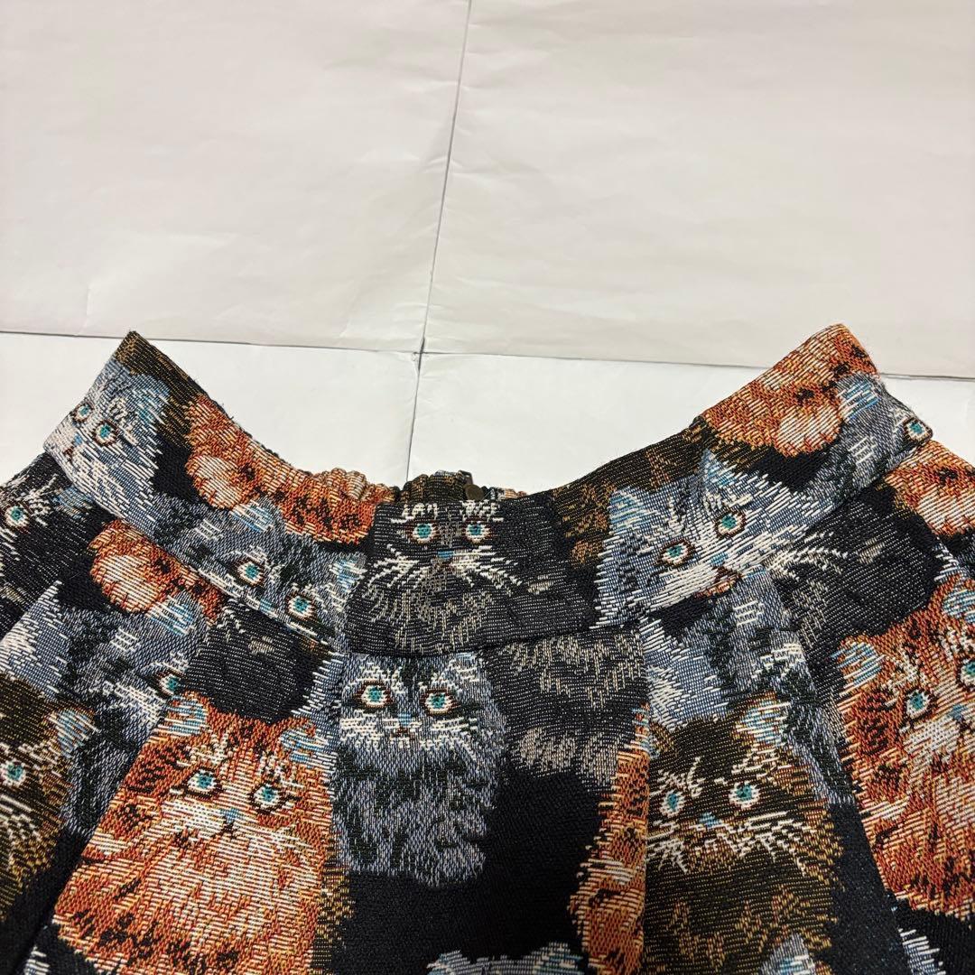 mmts マミタス BEAMS ビームス 猫がいっぱいスカート ゴブラン織り