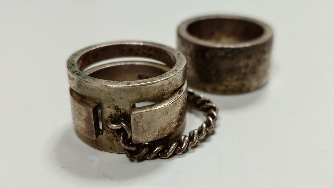 シルバー チェーン付きリング