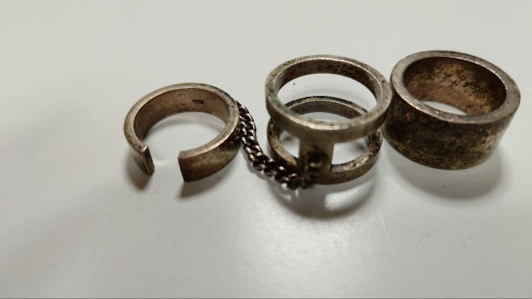 シルバー チェーン付きリング