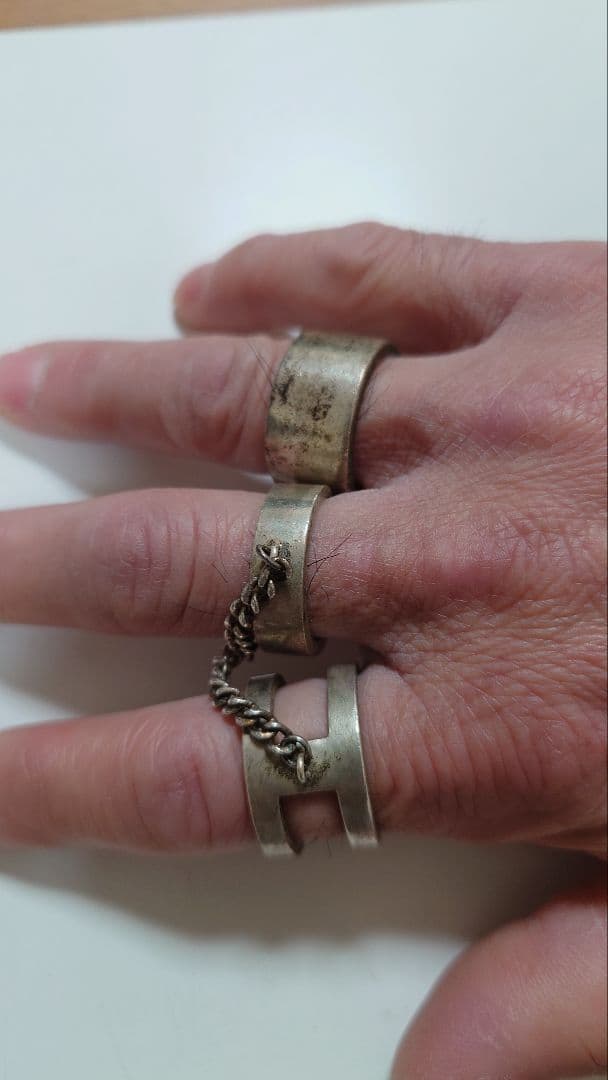 シルバー チェーン付きリング