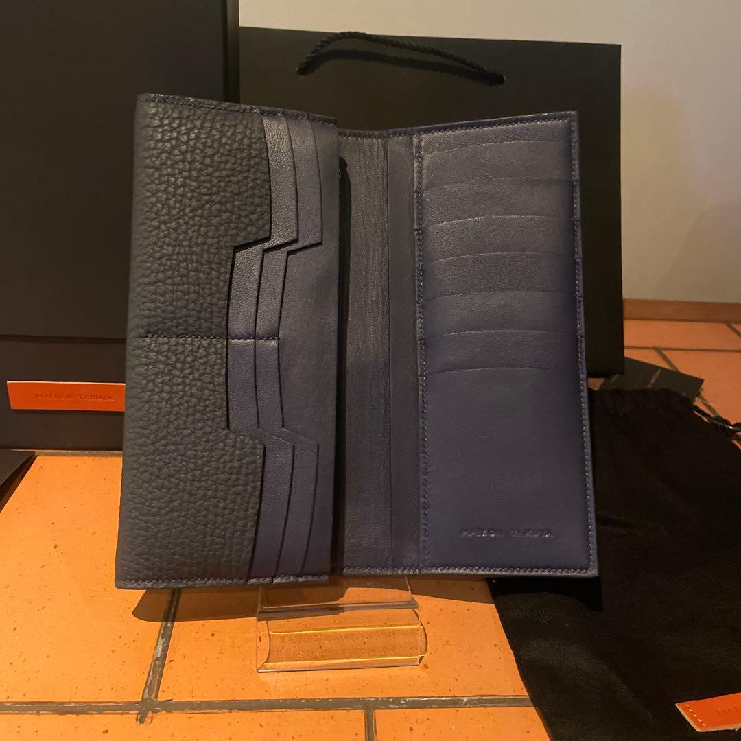 【正規品 新品】メゾンタクヤ 2つ折り長財布 TT2 WALLET ネイビー