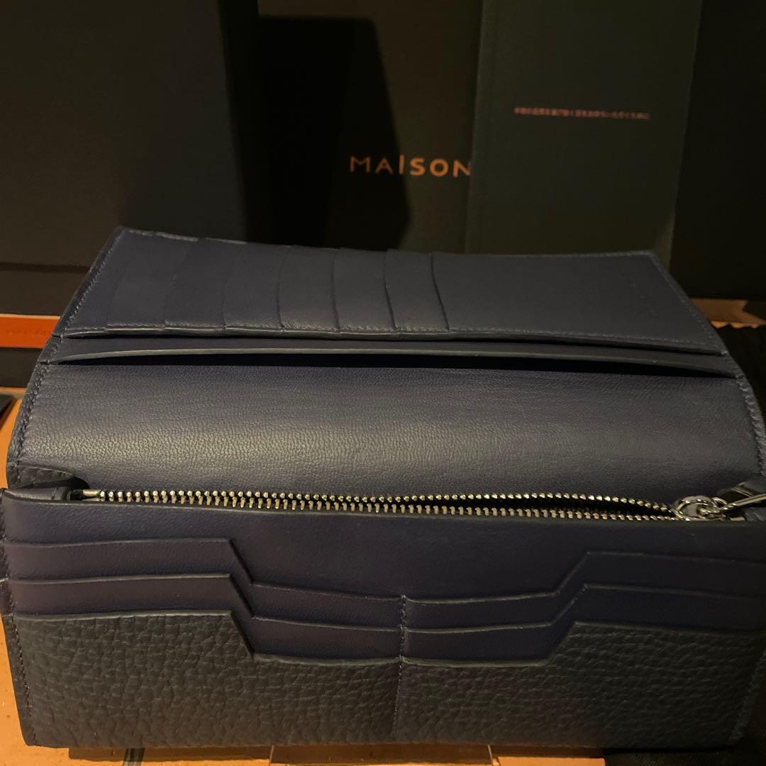 【正規品 新品】メゾンタクヤ 2つ折り長財布 TT2 WALLET ネイビー