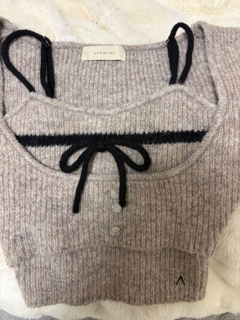 ANDMARY Natalie ribbon set アンドマリー モカ