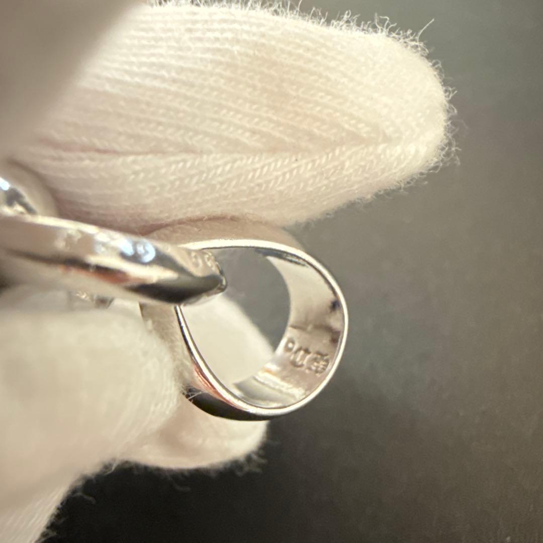 ペーパーチェーン　ダイヤ　クロスチャーム　ネックレス　50㎝　ラスト1点