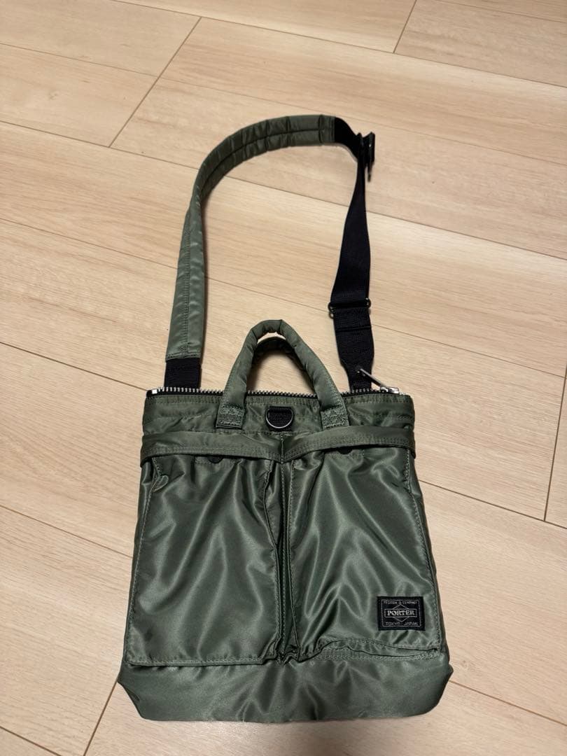 PORTER PX TANKER 2WAY HELMET BAG セージグリーン