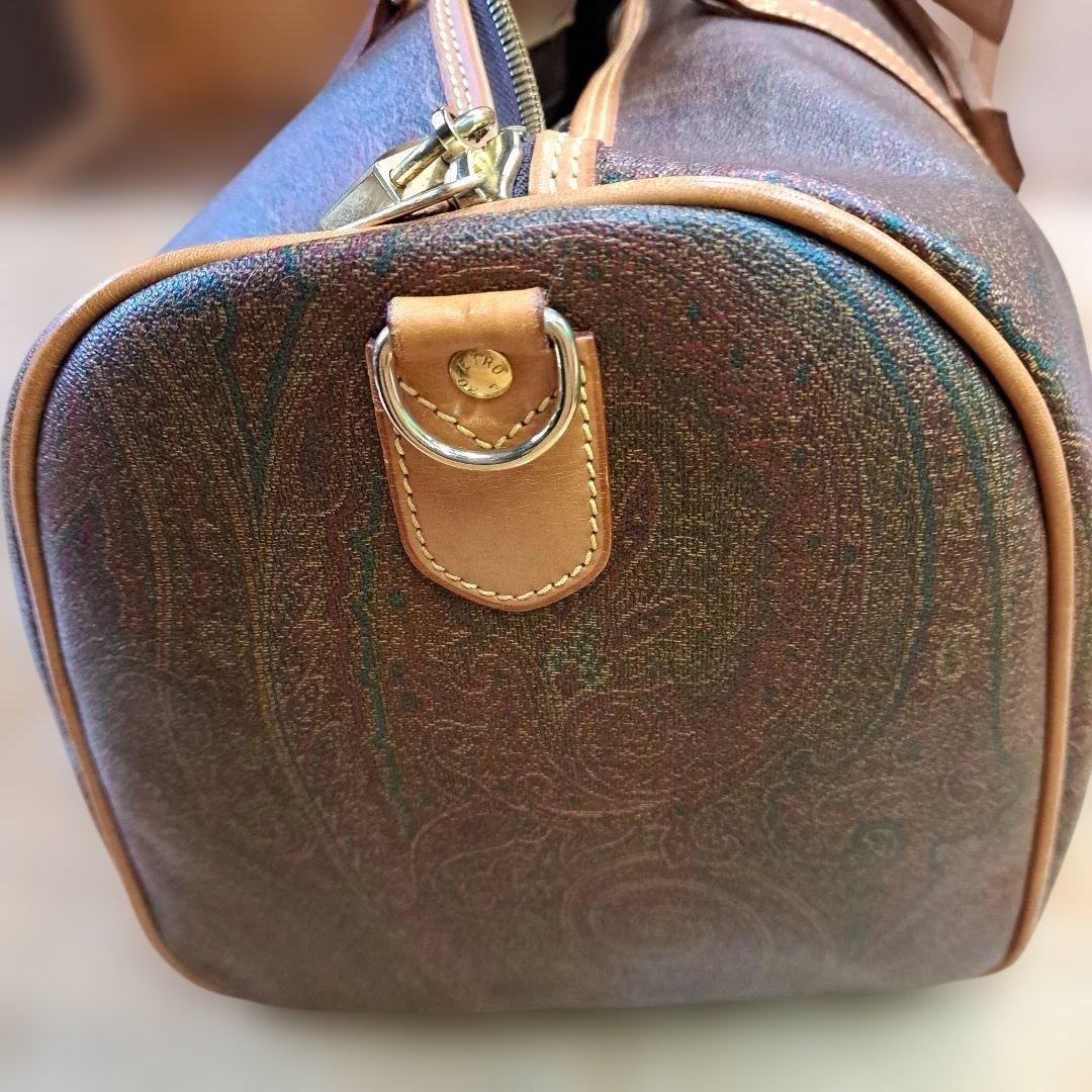 美品エトロ ボストンバッグ　ペイズリー柄