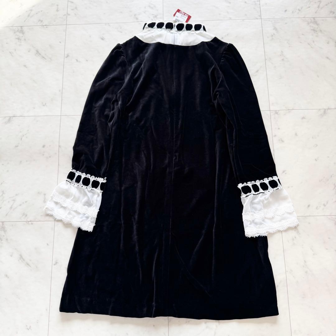 【新品】PINK HOUSE ピンクハウス ワンピース ベロア リボン レース