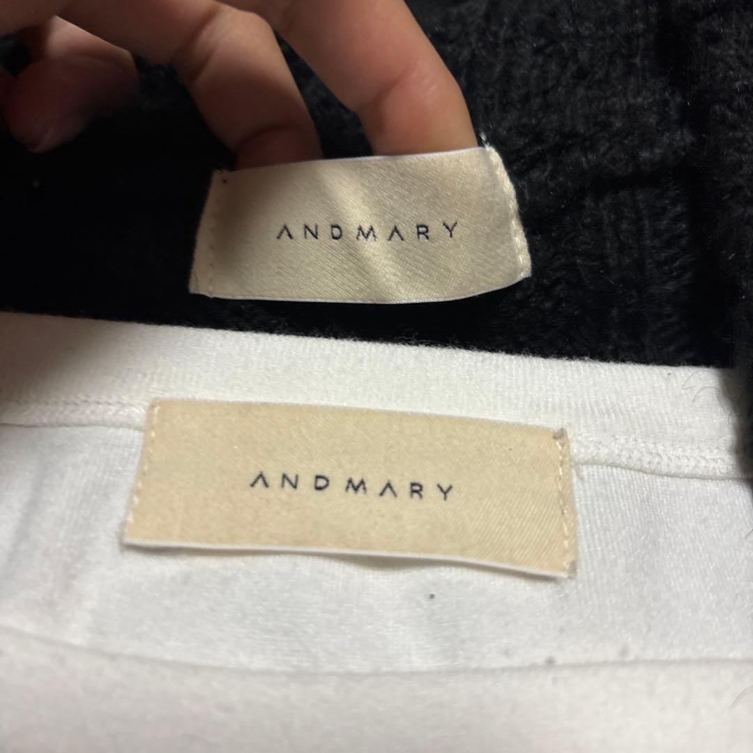 トップス Mary logo cable knit set black