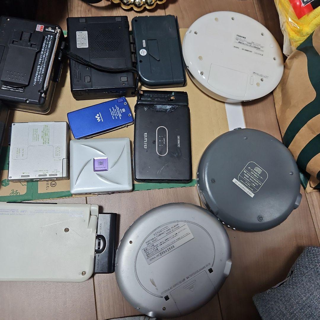 CDプレーヤーラジカセカセットテープウォークマン、MD プレーヤー全てジャンク品