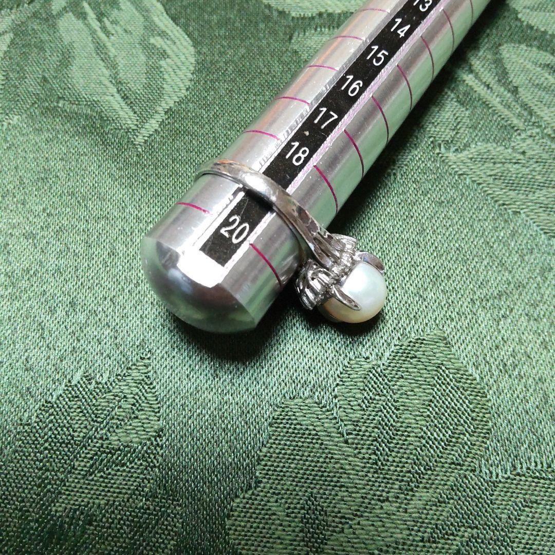 pt900-本真珠9.5㍉玉リング