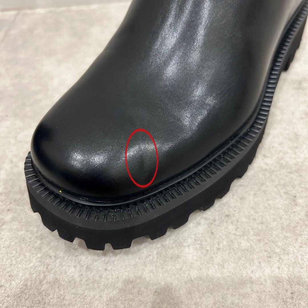 CHARLES&KEITHニットソックス リッジッドソールチェルシーブーツ 36