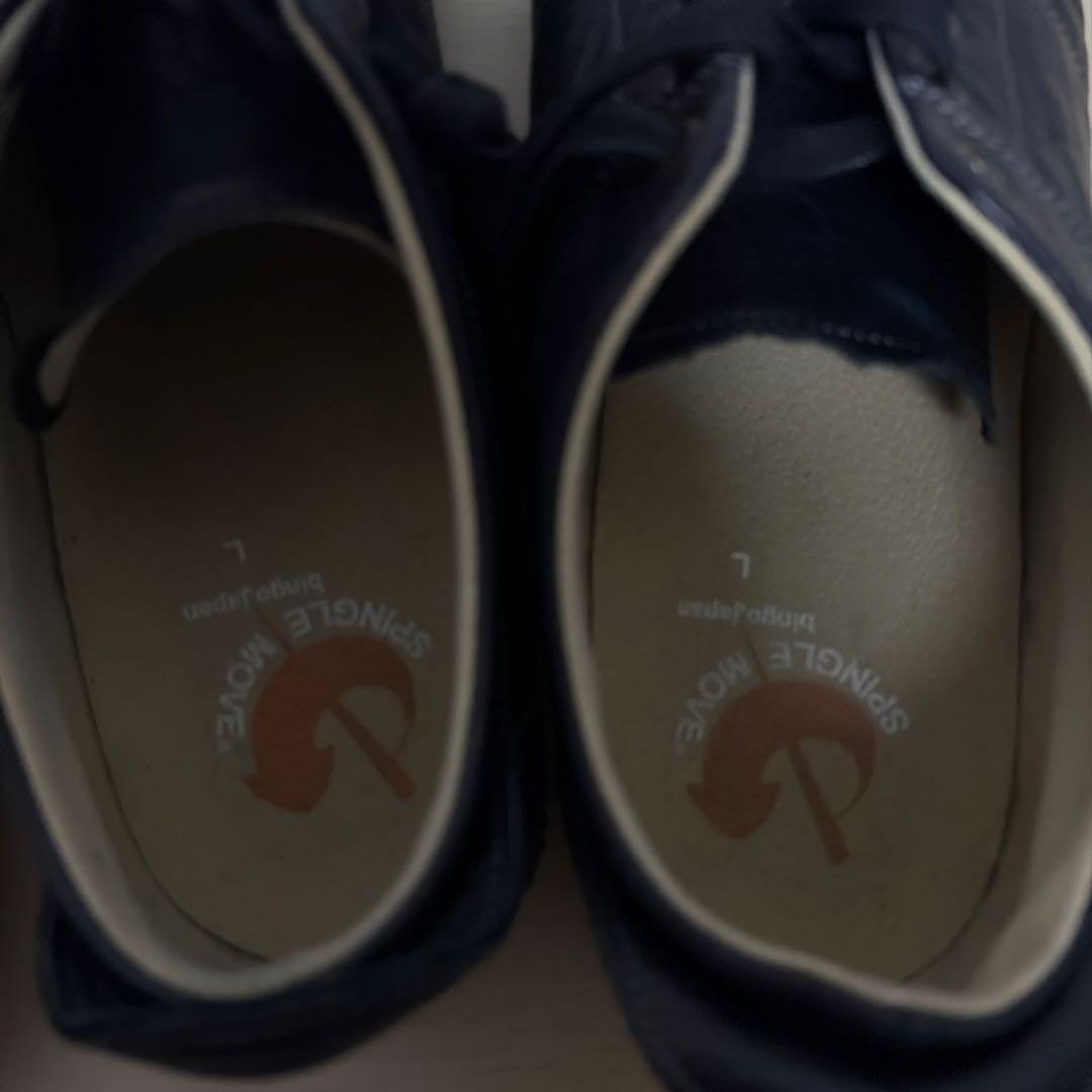 極美品 スピングルムーブ　レザースニーカー　L（26.5〜27.0cm相当）