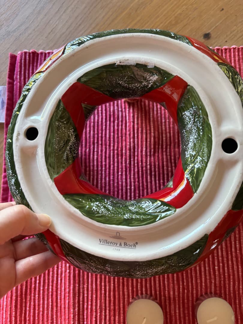 Villeroy & Boch リース型キャンドルホルダー 他クリスマスグッズ