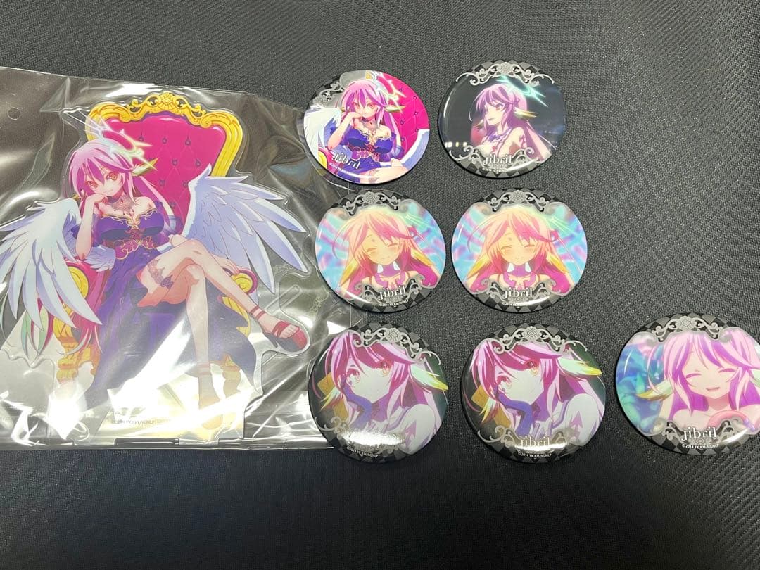 ノーゲーム・ノーライフラッキー缶バッジBOX BIGアクリルスタンド ジブリール