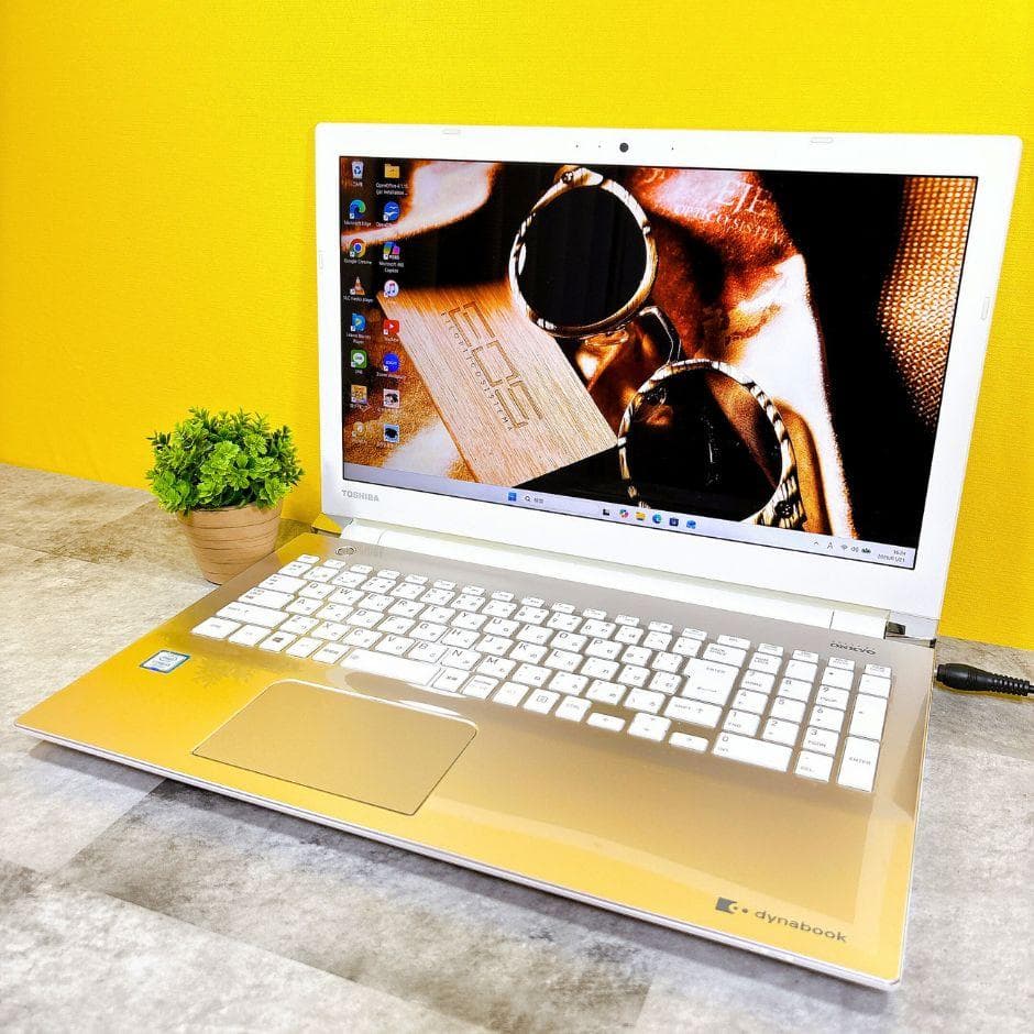 おしゃれゴールド❣新品SSD480GBで快適✨薄型 カメラ フルHD Win11