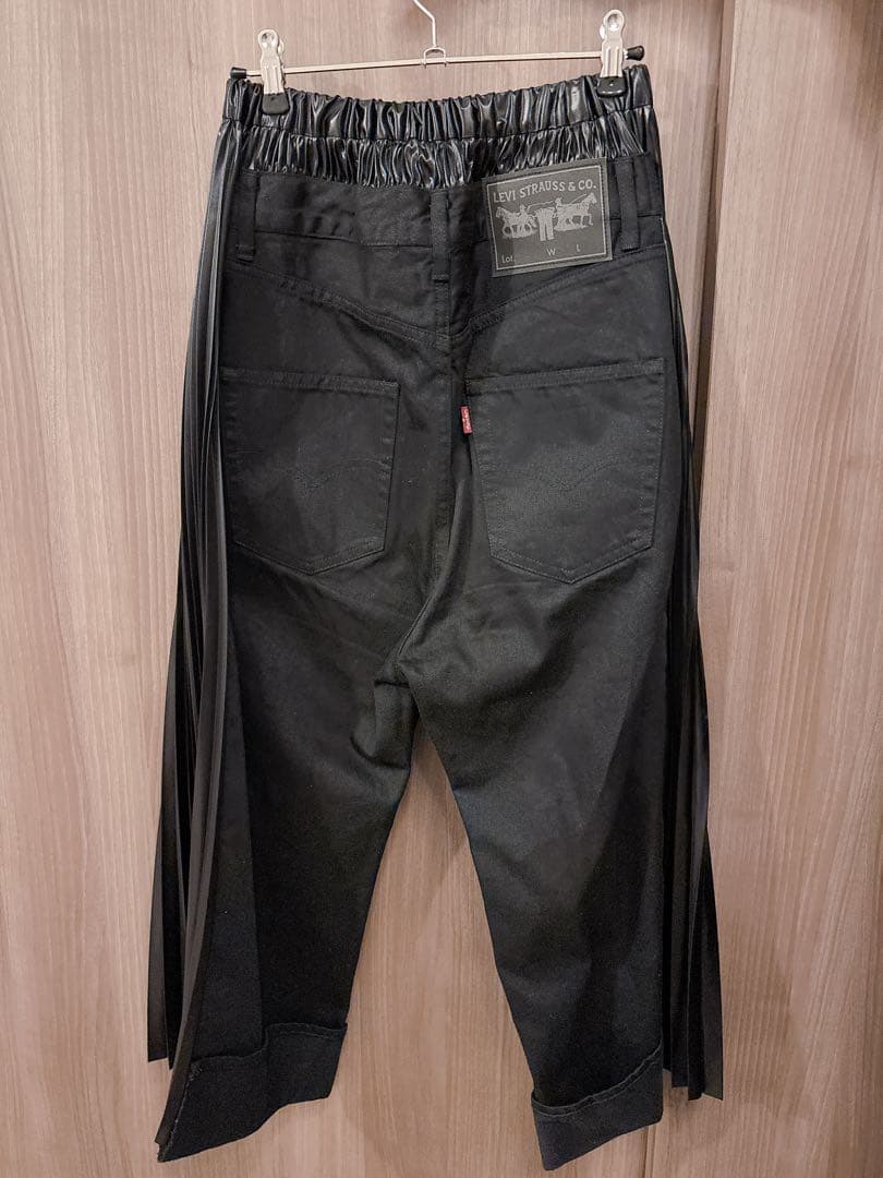 JUNYA WATANABE LEVIS デニム プリーツ ブラック S