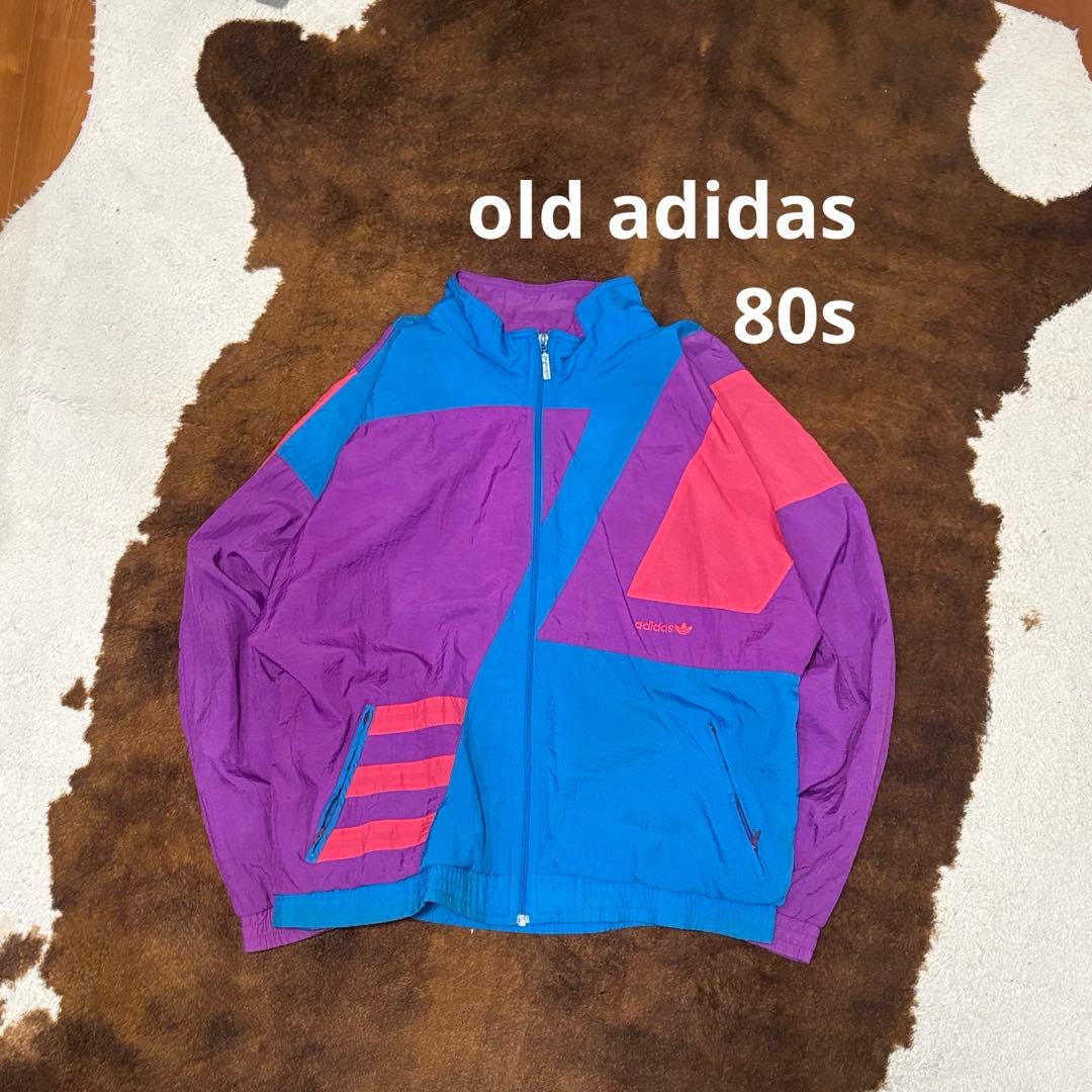 美品 old adidas 銀タグ 80s vintage ナイロンジャケット