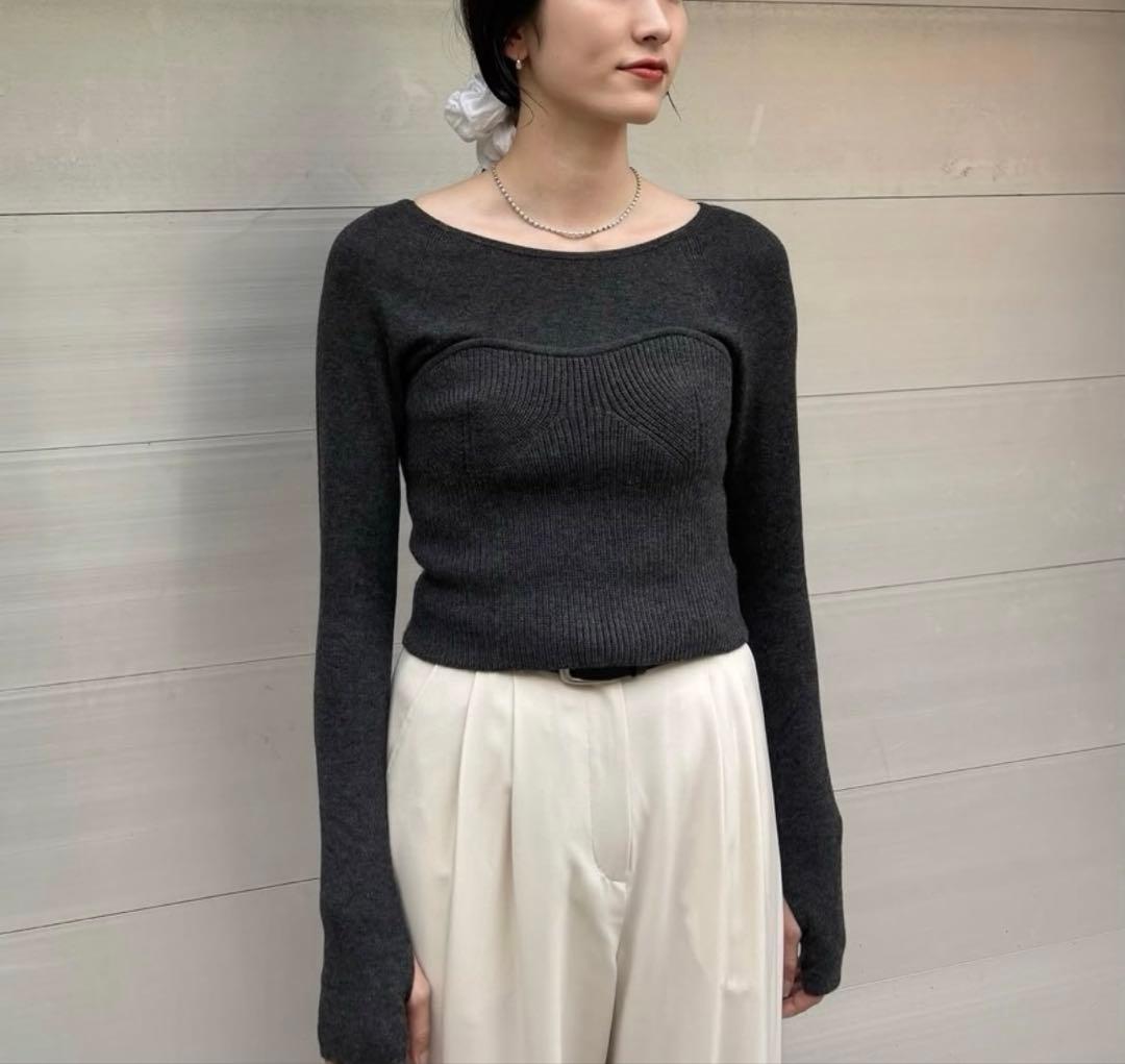 CLANE BUSTIER SET KNIT TOPS サイズ1
