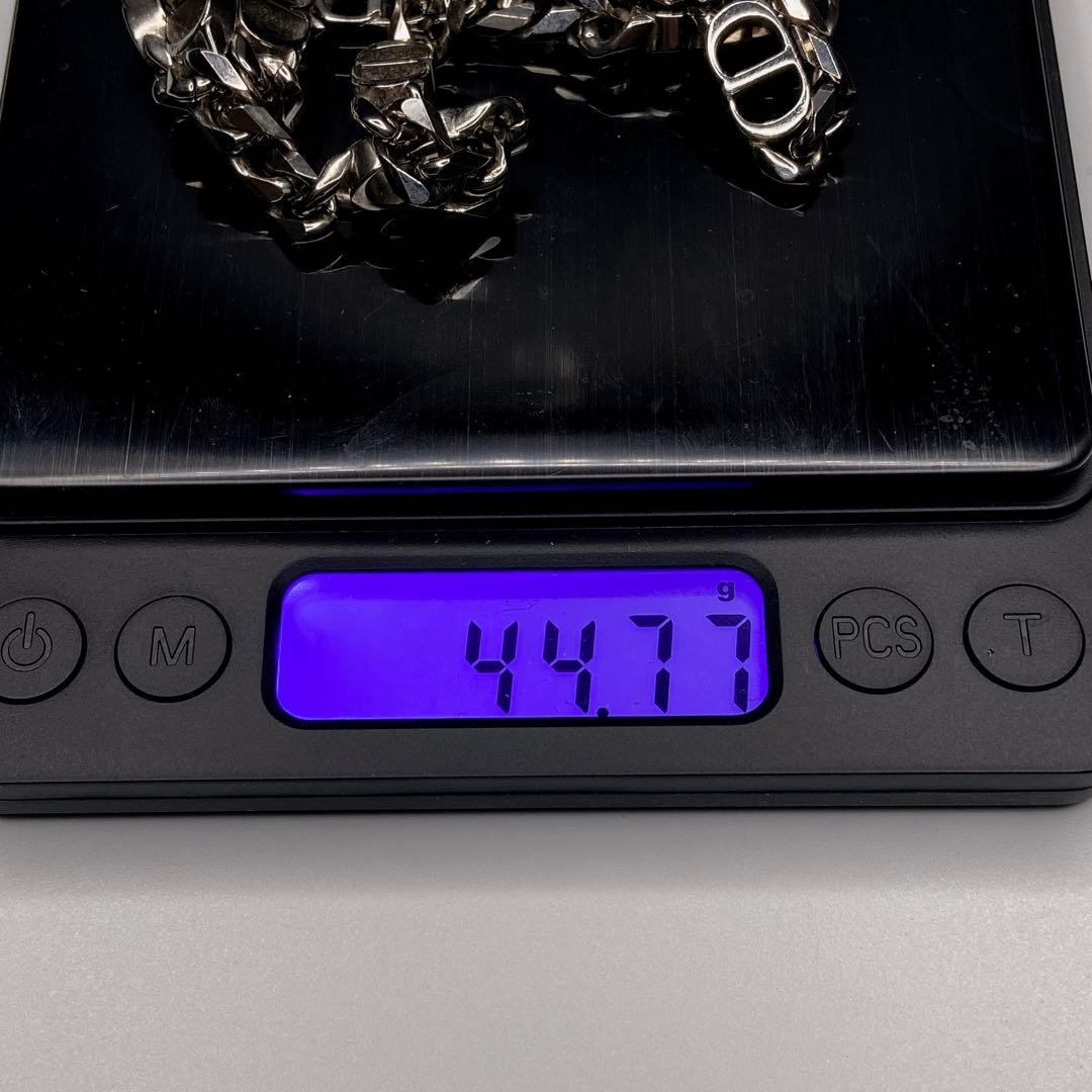 【美品】 ディオール Dior シルバー ネックレス 喜平 アイコン CD