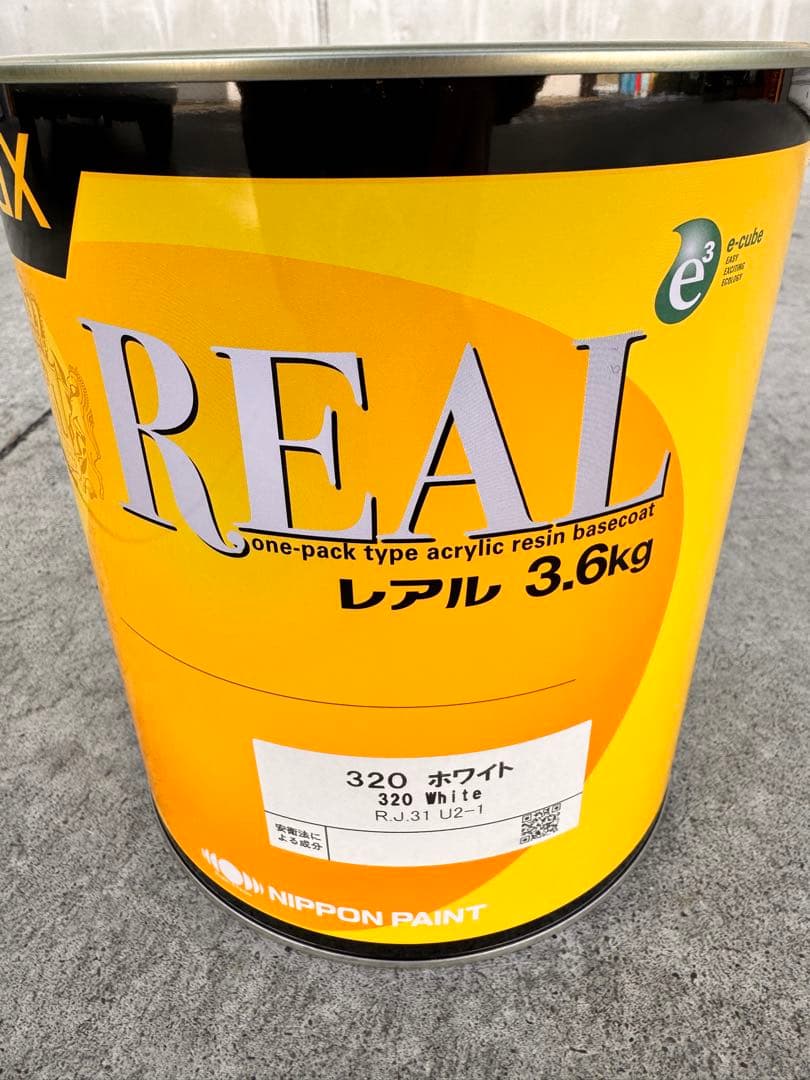 新品未使用 nax 日本ペイント レアル 320 ホワイト 3.6kg