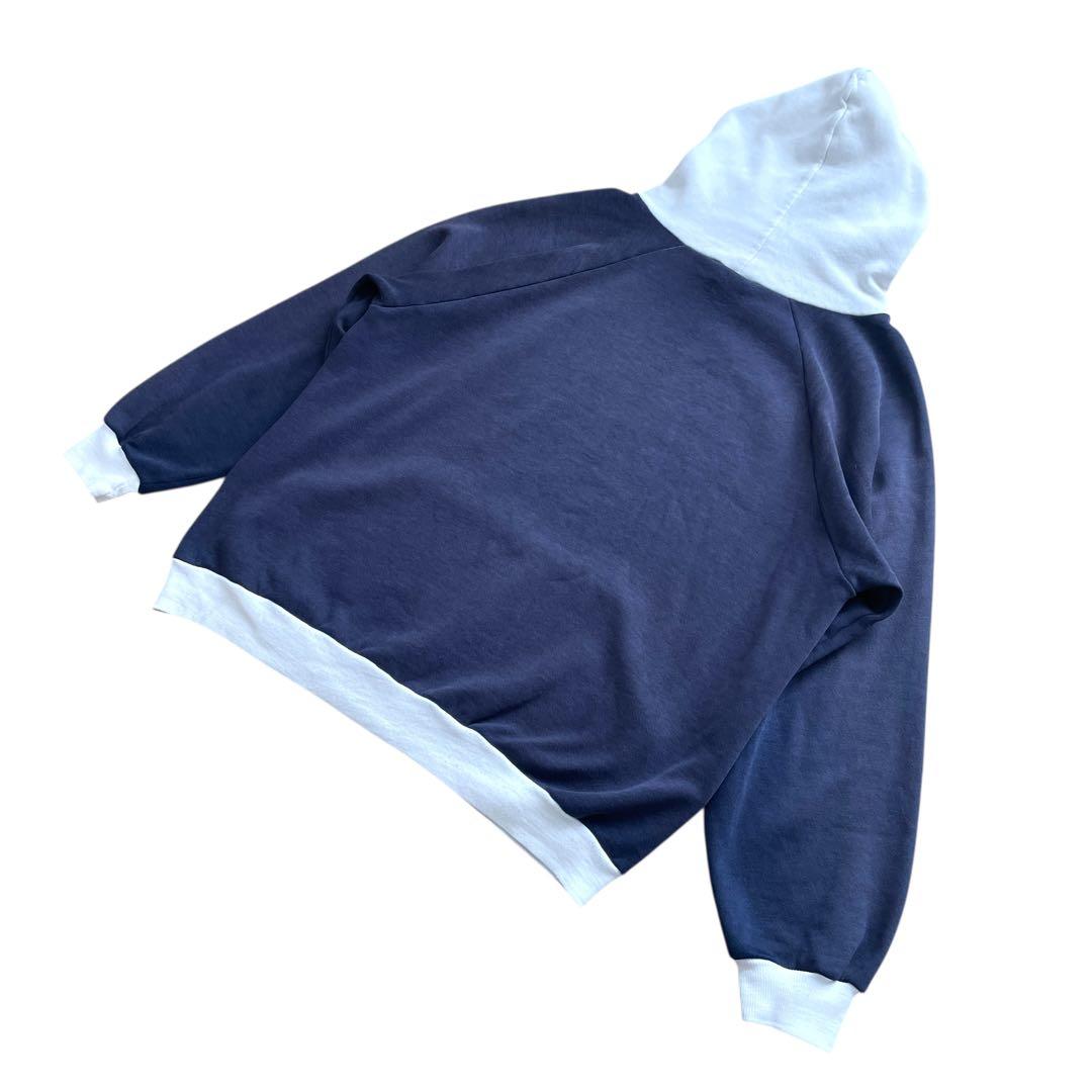 美品 雰囲気抜群 70s ヴィンテージ NIKE 茄子紺 ツートン パーカー L