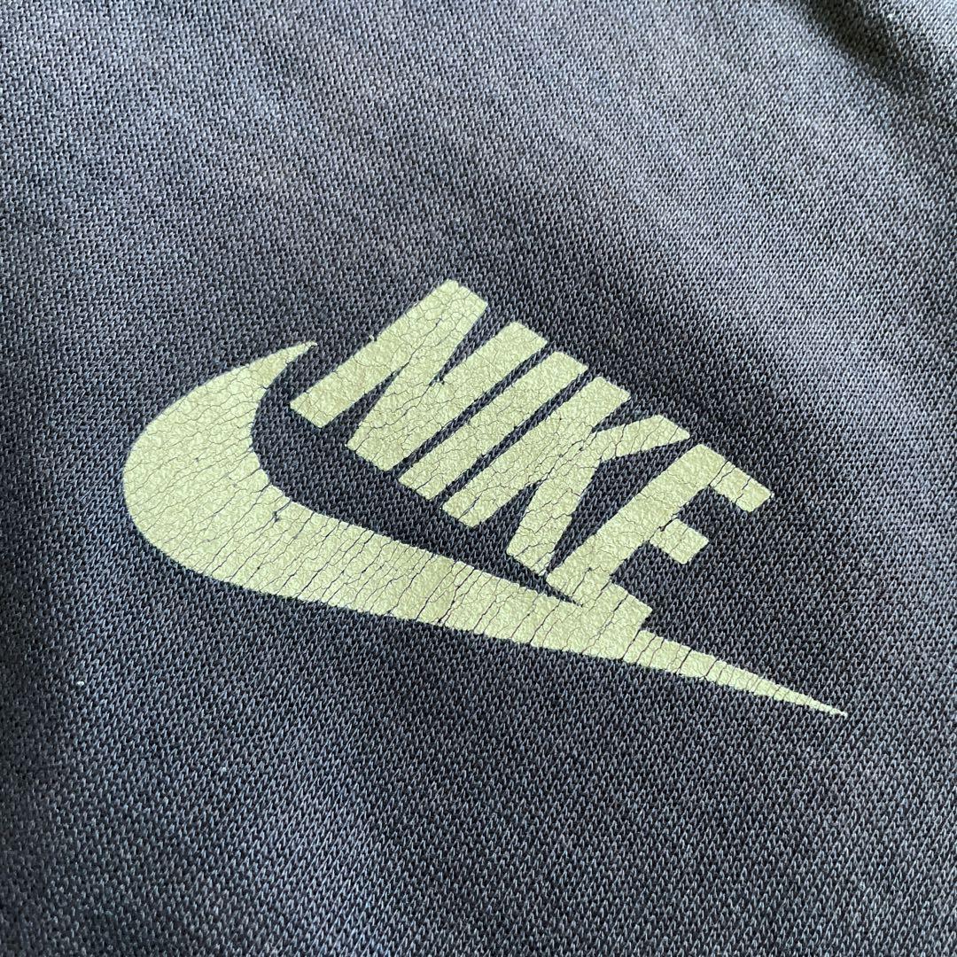 美品 雰囲気抜群 70s ヴィンテージ NIKE 茄子紺 ツートン パーカー L