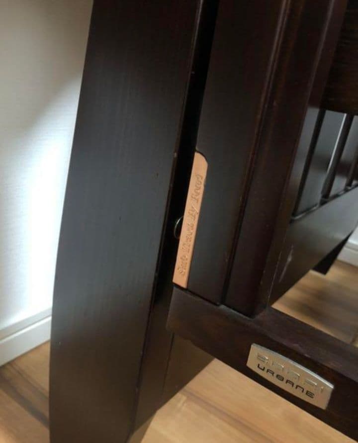 みなさま専用　ダークブラウン木製ベビーベッド