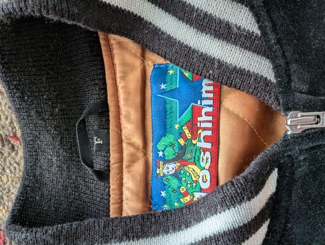 吉*田様 星姫 Hoshihime ベロア スカジャン 蝶刺繍 ブラック×パープ