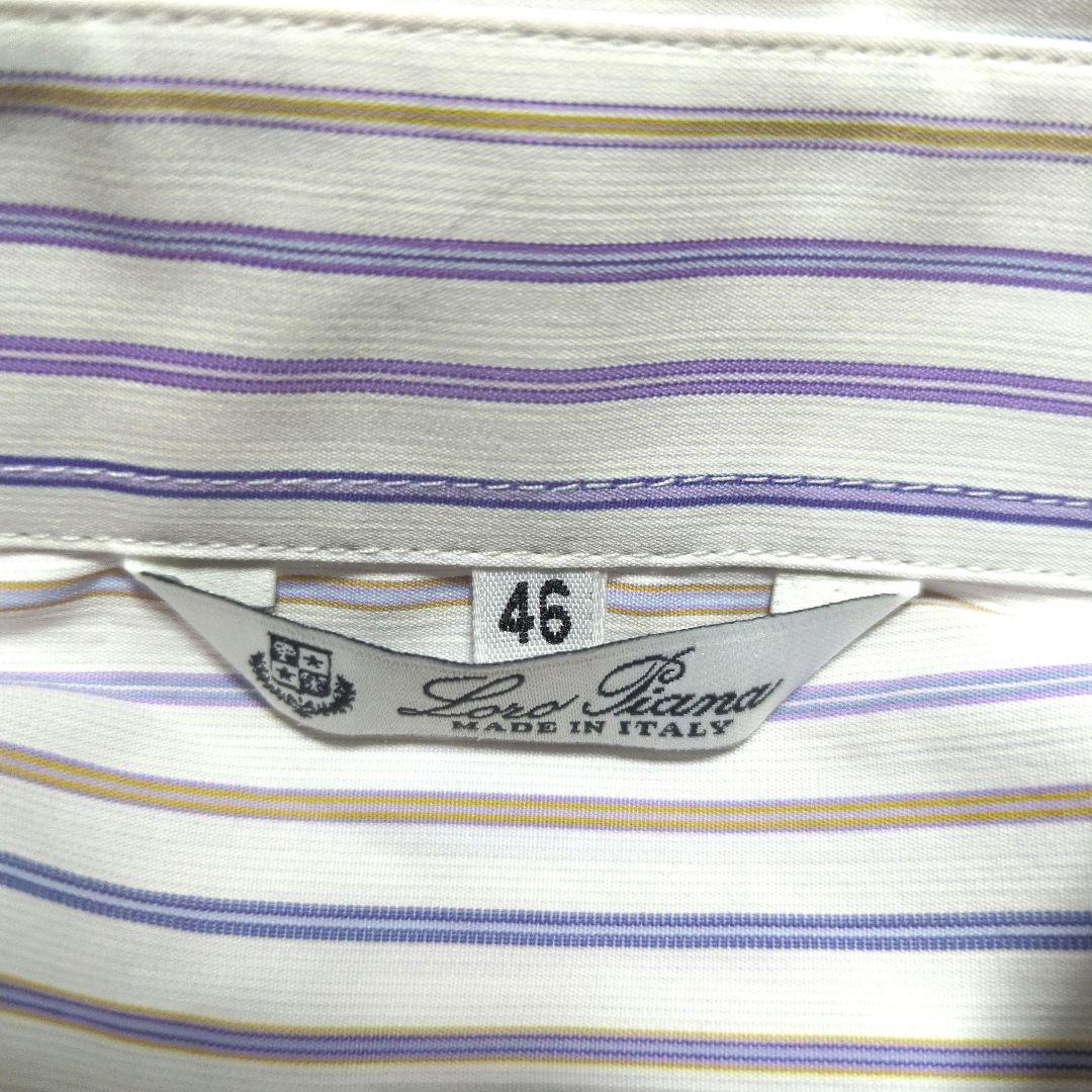 美品✨️Loro Pianaロロ・ピアーナ【46】ストライプシャツ 大きいサイズ