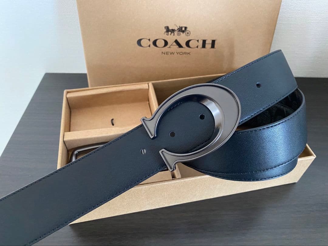 SALE♪コーチ　新品　リバーシブル　シグネチャー　バックル回転可能　セット