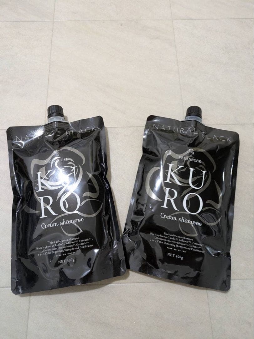 VALANROSEクロクリームシャンプー ナチュラルブラック 400g2個セット