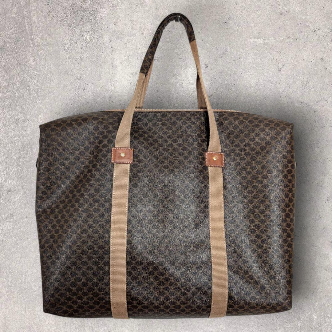 オールドセリーヌ マカダム柄 大型トートバッグ 肩掛け PVCレザー