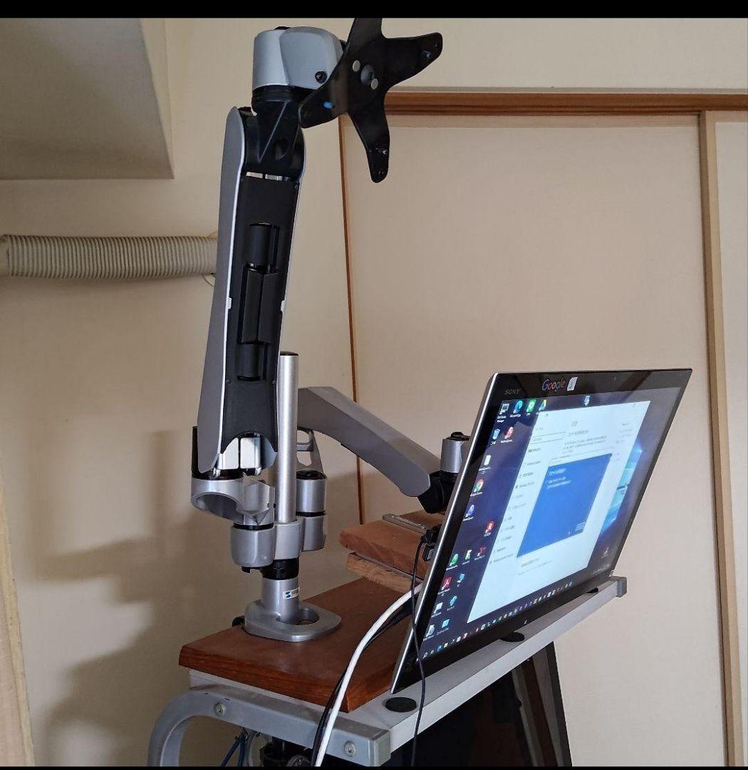 ⑦SANWA SUPPLY CR-LA1007 デュアルモニターアーム