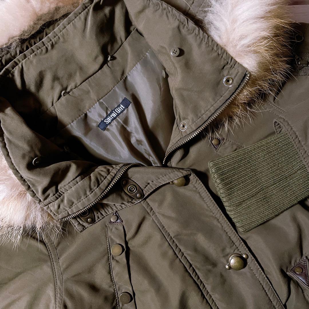 モッズコート リアルファー 平成ギャル y2k グランジ ミリタリー カーキ