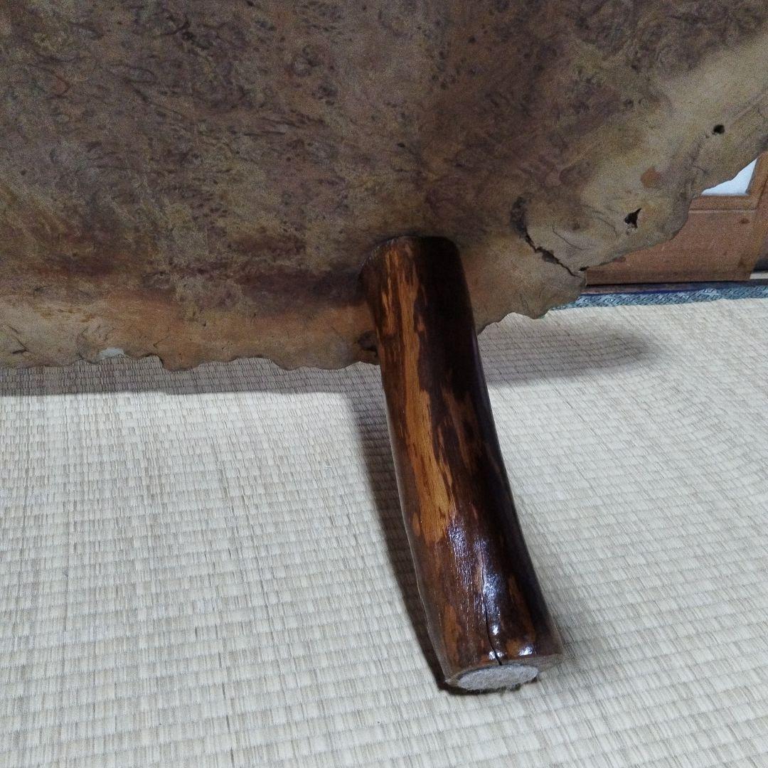 厚み4cm 花梨　瘤杢　座卓　一枚板　天然木　ローテーブル