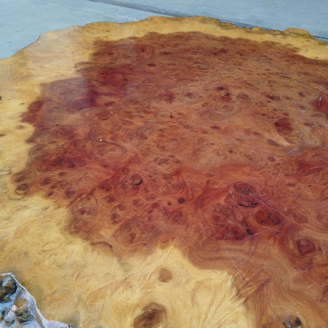 厚み4cm 花梨　瘤杢　座卓　一枚板　天然木　ローテーブル