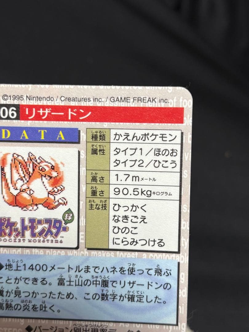 ポケットモンスター ポケモンカード リザードン カードダス 緑