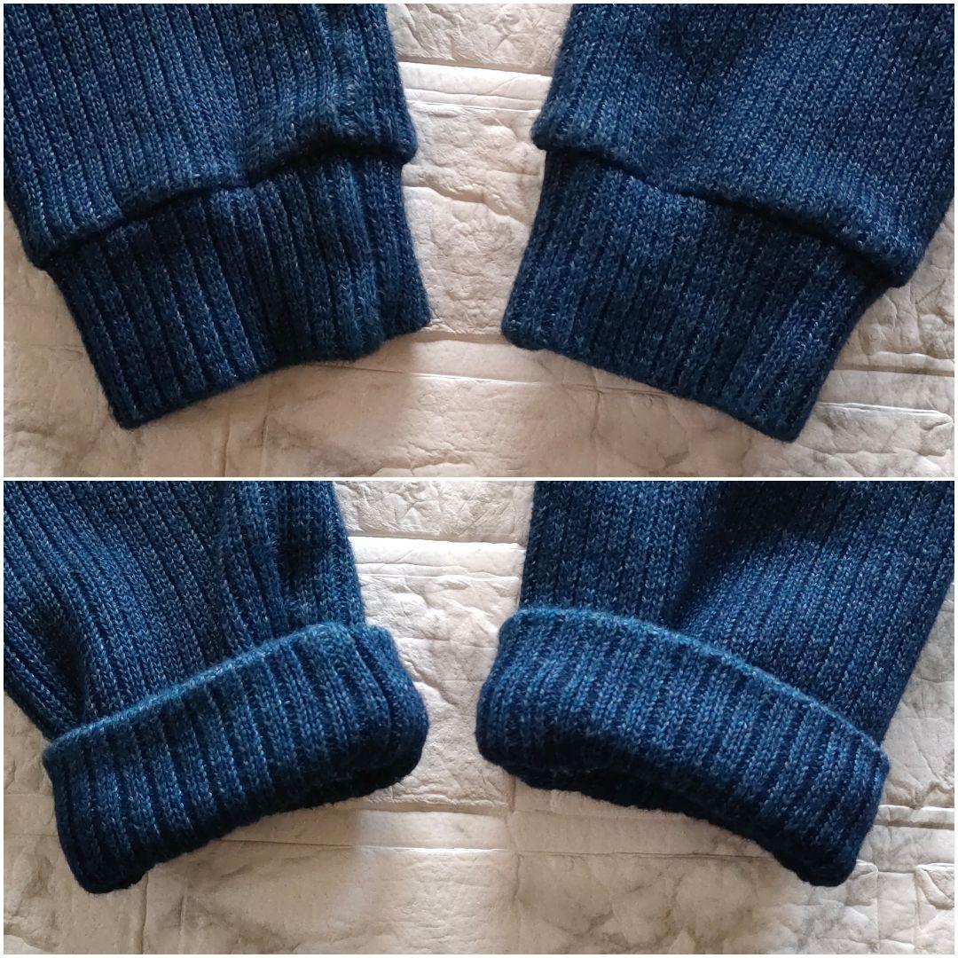 UNE HEURES　ウ ヘフ　リブニット　コットンセーター　S