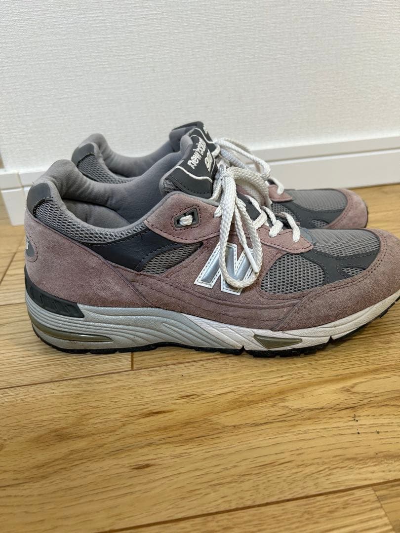 New Balance 991 グレー/ピンク made in England