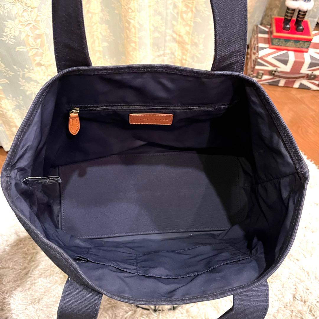 ✨美品✨RALPH LAUREN ラルフローレン トートバッグ キャンバス 刺繍