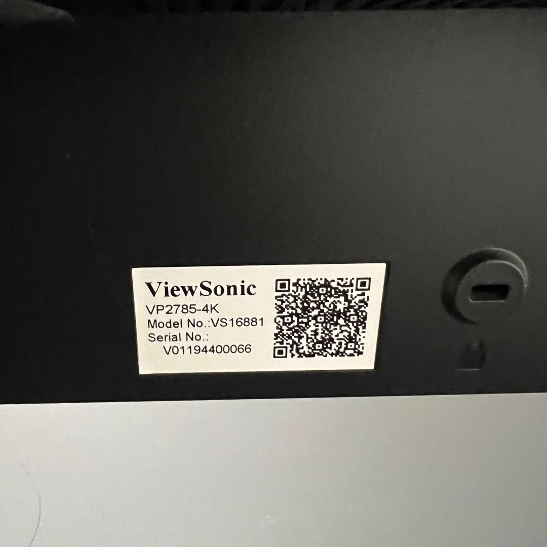 VP2785-4K 27型 4K IPSカラーマネージメントモニター　2019年